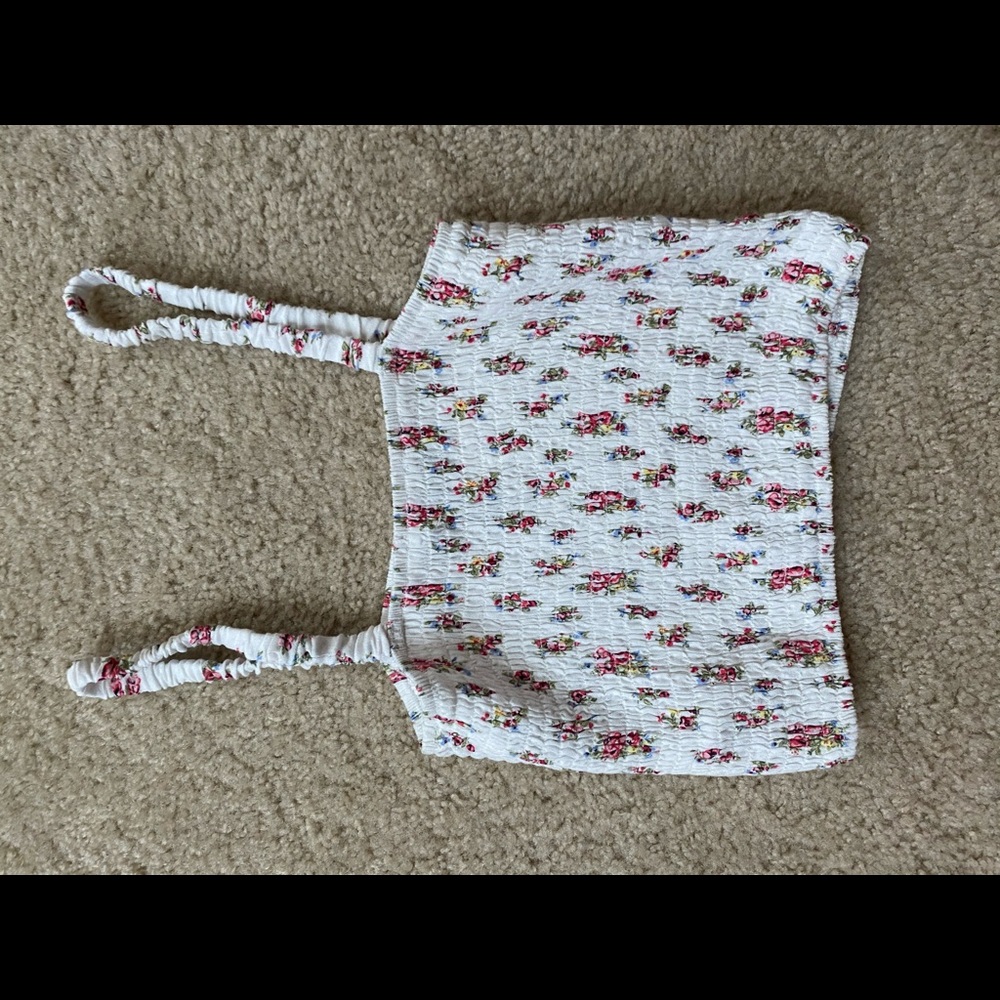 Cropped tank top floral
